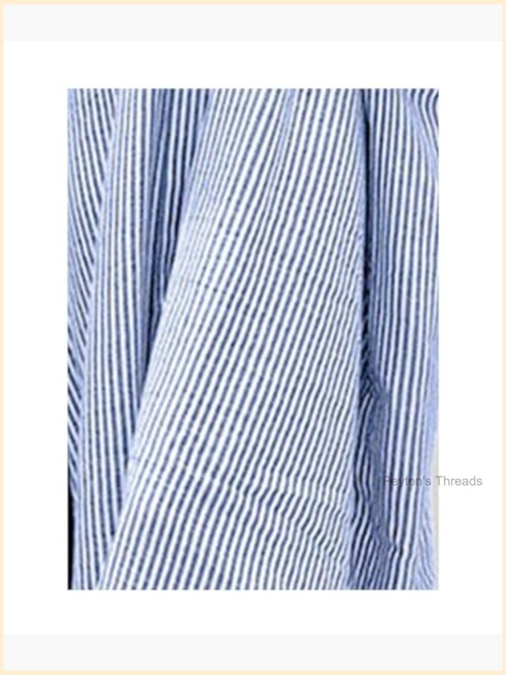 Striped Button Down V Neck Long Sleeve Maxi Shirt Dress Cotton Blend - Picture 3 of 3